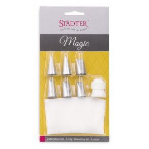 Dekorationsst 6 tyller, sprjtepose og adaptor